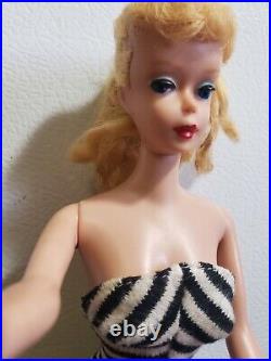 #4 BARBIE Original 1960 Blonde Ponytail Doll Made in Japan Vintage
