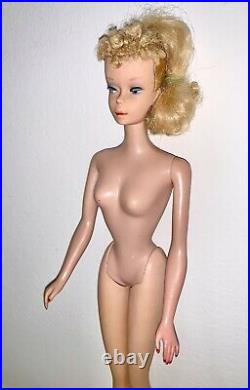 #4 Barbie Vintage 1960 Doll withBlonde Ponytail, Swimsuit, Sunglasses, And Heels