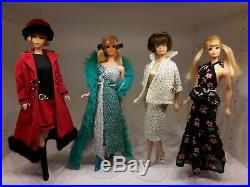 4 Barbies mit Outfits, Migde, PJ Vintage, Japan Körper, Konvolut Lot
