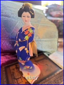 4 Different Japanese Vintage Hakata Dolls Large Kimono Dance Girl 16.9inch