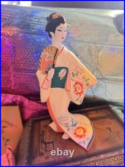 4 Different Japanese Vintage Hakata Dolls Large Kimono Dance Girl 16.9inch