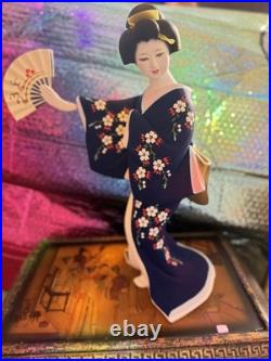 4 Different Japanese Vintage Hakata Dolls Large Kimono Dance Girl 16.9inch