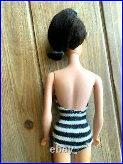 #4 Vintage Brunette Hair Ponytail Barbie Gorgeous Needs TLC