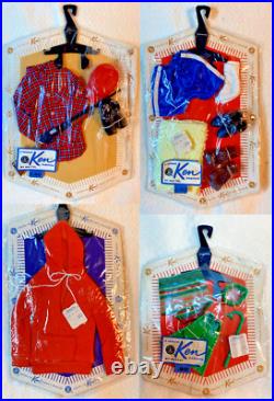 4 Vintage Genuine Ken Fashion Outfits NEW in Their Packages