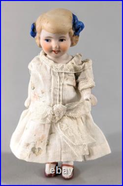 5.5 Antique Japanese All Bisque Doll Trunk Set 7 Outfits Made in Japan Vintage