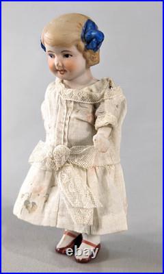 5.5 Antique Japanese All Bisque Doll Trunk Set 7 Outfits Made in Japan Vintage