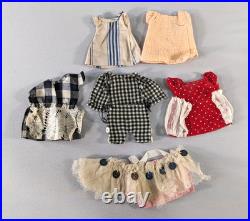 5.5 Antique Japanese All Bisque Doll Trunk Set 7 Outfits Made in Japan Vintage