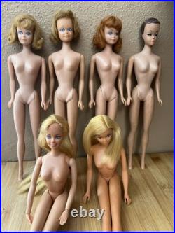 6 Vintage 1960s Mattel Midge Barbie Fashion Doll Lot- Freckles- Japan- Nude TLC