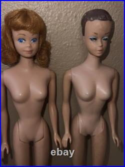 6 Vintage 1960s Mattel Midge Barbie Fashion Doll Lot- Freckles- Japan- Nude TLC