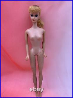 #850 Ponytail Barbie #5 Doll VINTAGE Blonde Blue Eyeliner HAIR NEEDS TLC