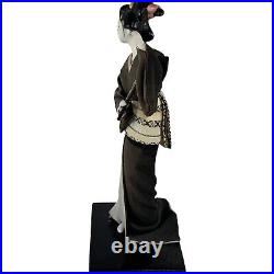 9 Japan Gofun Geisha Silk Dressed Doll Asian Vintage Exquisite Collectible