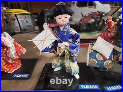 9 Vintage Yamaha Kyugetsu Japanese Geisha Dolls Lot
