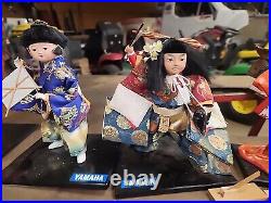 9 Vintage Yamaha Kyugetsu Japanese Geisha Dolls Lot