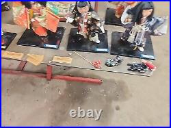 9 Vintage Yamaha Kyugetsu Japanese Geisha Dolls Lot
