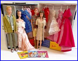 AWESOME Vintage 1960s Barbie Ken Alan Dolls, Clothes, Accessories, Case LOOK