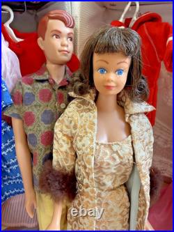 AWESOME Vintage 1960s Barbie Ken Alan Dolls, Clothes, Accessories, Case LOOK