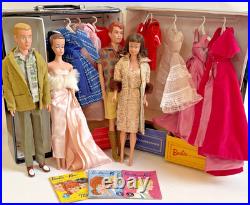 AWESOME Vintage 1960s Barbie Ken Alan Dolls, Clothes, Accessories, Case LOOK
