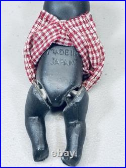 Adorable Vintage Hawaian Black Baby 4.5 in Original Box Japan Bisque hawaiian