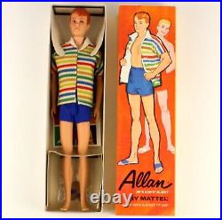Allan Doll 1963 Vintage Mattel Barbie Ken Japan MIB Booklet Sandals Suit Stand
