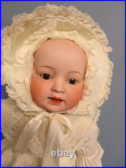 Antique 16 Japan Dome Bisque Head NIPPON Baby Doll BEAUTIFUL DRESS COMPO. BODY
