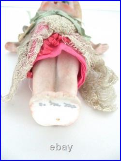 Antique, 1920's Japan BLONDE, BISQUE, KEWPIE GIRL, Lace Dress, 6'', ADORABLE Antique, 1920's Japan BLONDE, BISQUE, KEWPIE GIRL, Lace Dress, 6'', ADORABLE