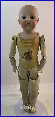 Antique Bisque Doll Yamato Nippon Japan Head Kestner Label Kid Pin Joint Body