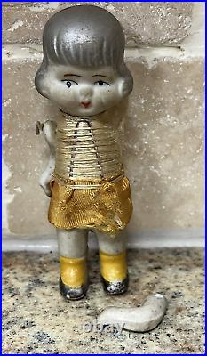 Antique Dionne Quintuplets Bisque Porcelain Dolls 4 Tall With Post Cards (69)