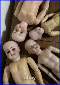 Antique German 4 Doll Lot Antique German 4 Doll Lot