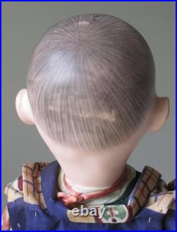 Antique Ichimatsu Boy Gofun Doll Japanese In Silk Layered Kimono