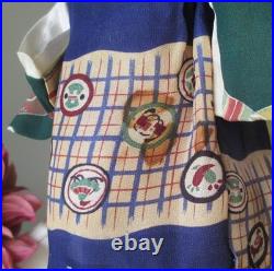 Antique Ichimatsu Boy Gofun Doll Japanese In Silk Layered Kimono