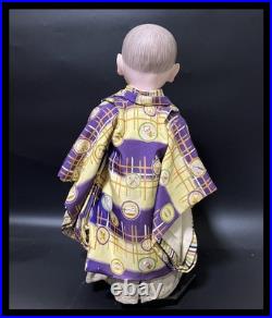 Antique Japanese Ichimatsu Ningyo Japanese standing gofun doll Kimono Antique Japanese Ichimatsu Ningyo Japanese standing gofun doll Kimono