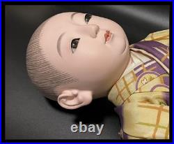 Antique Japanese Ichimatsu Ningyo Japanese standing gofun doll Kimono Antique Japanese Ichimatsu Ningyo Japanese standing gofun doll Kimono