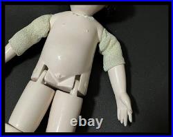 Antique Japanese Mitsuore Three-Jointed Gosho Doll Edo Period Gofun Glass Eyes