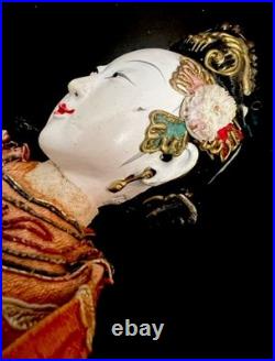 Antique Japanese Porcelain And Silk Opera Doll 1890