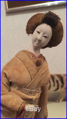 Antique Vintage Chinese Japanese Oriental Porcelain Doll in Original Clothes