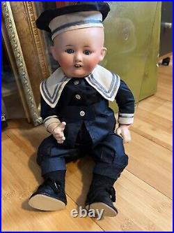 Antique sailor Japanese Nippon Bisque Character Baby Doll