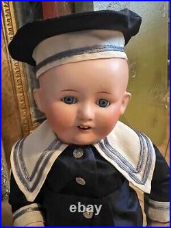 Antique sailor Japanese Nippon Bisque Character Baby Doll