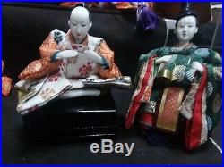 Antique vintage Japanese Hina Dolls Imperial Court set of 13