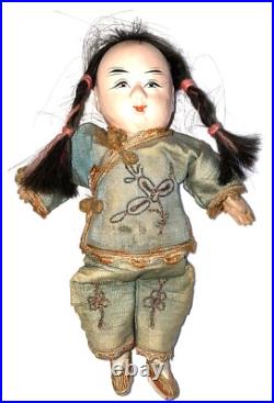 Authentic Antique Japanese Doll Itchimatsu Ningyo Girl 7 Meiji Period