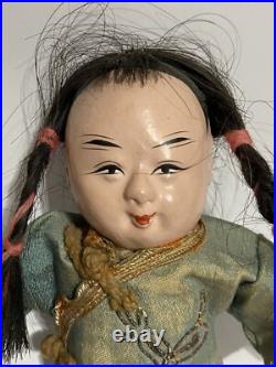 Authentic Antique Japanese Doll Itchimatsu Ningyo Girl 7 Meiji Period