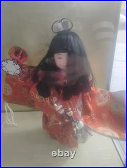Authentic Vintage Japanese Geisha Doll + Display Glass Case + Accessories
