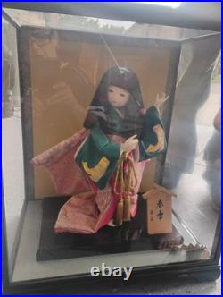 Authentic Vintage Japanese Geisha Doll + Display Glass Case + Accessories
