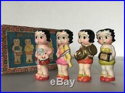 BETTY BOOP Hand Painted Pottery Doll Vintage Doll 4 Body Set Made in Japan Super