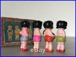 BETTY BOOP Hand Painted Pottery Doll Vintage Doll 4 Body Set Made in Japan Super