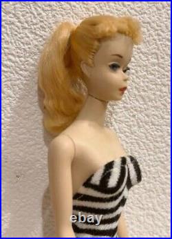 Barbie Doll 1959 Mattel Blonde #3 Vintage Goods Very Rare Express FedEx (USED)
