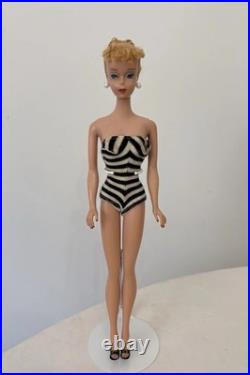 Barbie Doll Vintage Ponytail 4 Blond 1960-s Japan Solid Body Original
