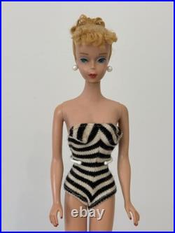 Barbie Doll Vintage Ponytail 4 Blond 1960-s Japan Solid Body Original