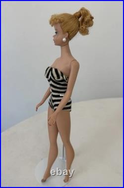Barbie Doll Vintage Ponytail 4 Blond 1960-s Japan Solid Body Original