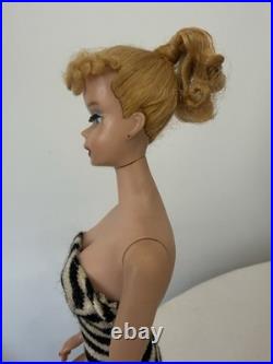 Barbie Doll Vintage Ponytail 4 Blond 1960-s Japan Solid Body Original