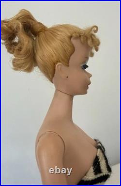 Barbie Doll Vintage Ponytail 4 Blond 1960-s Japan Solid Body Original